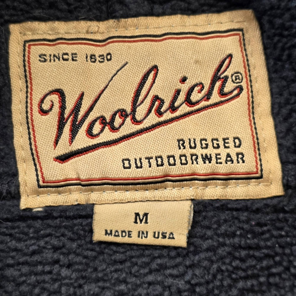 Vintage Woolrich Rugged Outdoorwear Fleece Jacket Full Zip USA Made Blue Men's M - Picture 8 of 11